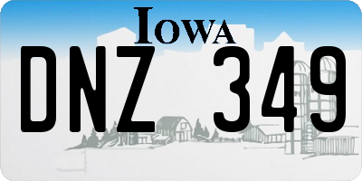 IA license plate DNZ349