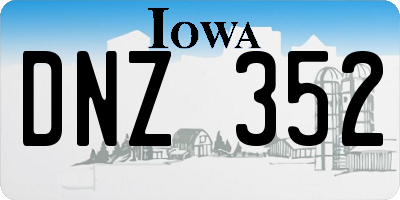 IA license plate DNZ352
