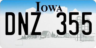 IA license plate DNZ355