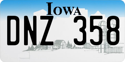 IA license plate DNZ358
