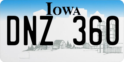 IA license plate DNZ360