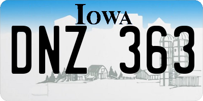 IA license plate DNZ363