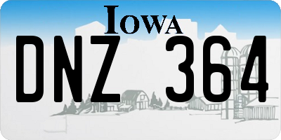 IA license plate DNZ364