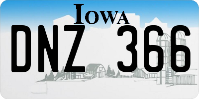 IA license plate DNZ366