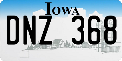 IA license plate DNZ368