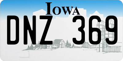 IA license plate DNZ369