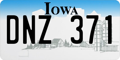IA license plate DNZ371