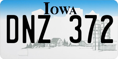 IA license plate DNZ372