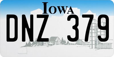 IA license plate DNZ379