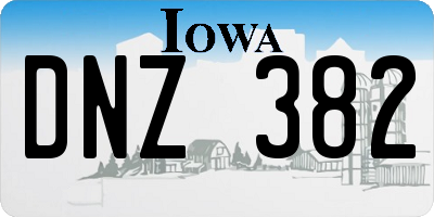 IA license plate DNZ382