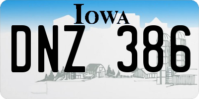 IA license plate DNZ386