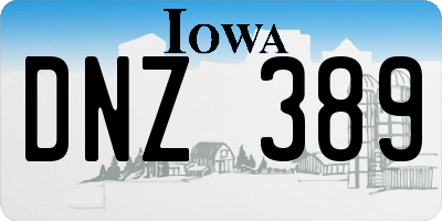 IA license plate DNZ389