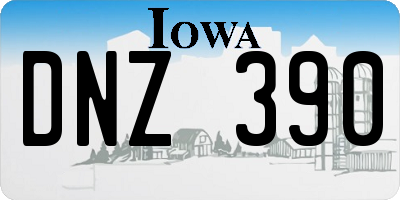 IA license plate DNZ390