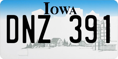 IA license plate DNZ391