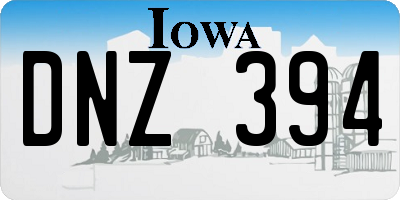 IA license plate DNZ394