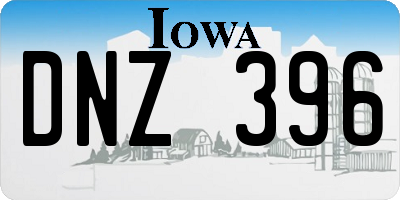 IA license plate DNZ396