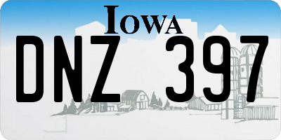 IA license plate DNZ397