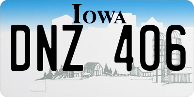 IA license plate DNZ406