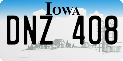 IA license plate DNZ408