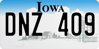IA license plate DNZ409