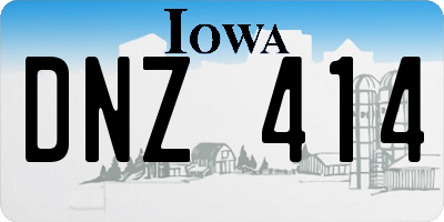 IA license plate DNZ414