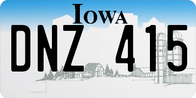 IA license plate DNZ415