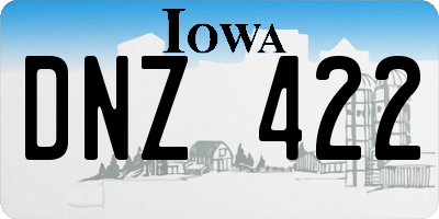 IA license plate DNZ422