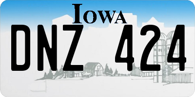 IA license plate DNZ424