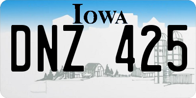 IA license plate DNZ425