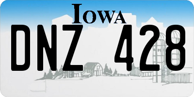 IA license plate DNZ428