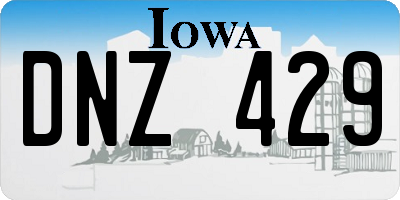IA license plate DNZ429