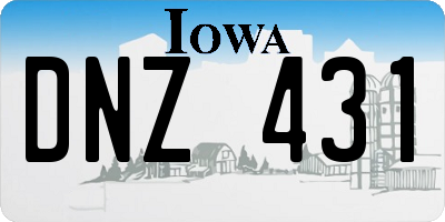 IA license plate DNZ431