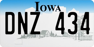 IA license plate DNZ434