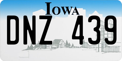 IA license plate DNZ439