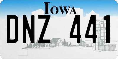 IA license plate DNZ441
