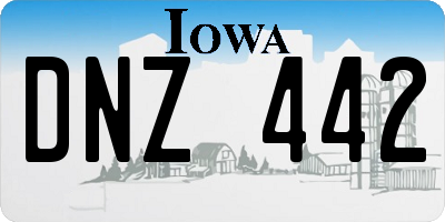 IA license plate DNZ442