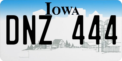 IA license plate DNZ444