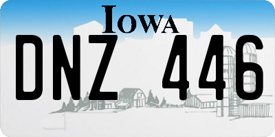 IA license plate DNZ446