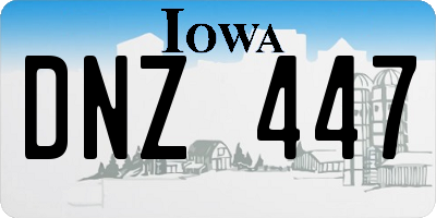 IA license plate DNZ447