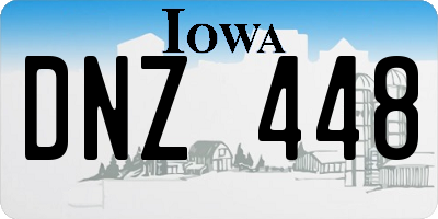 IA license plate DNZ448