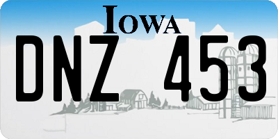 IA license plate DNZ453