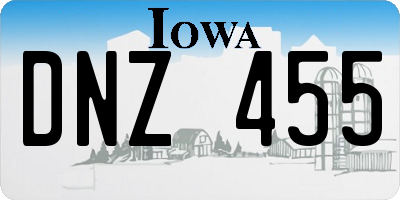 IA license plate DNZ455