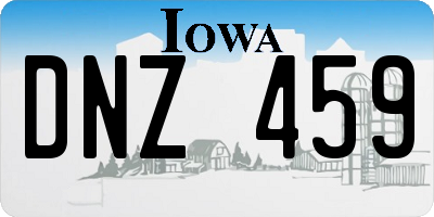 IA license plate DNZ459