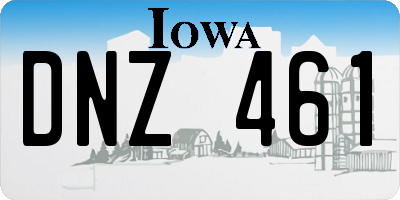 IA license plate DNZ461