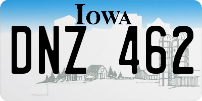 IA license plate DNZ462