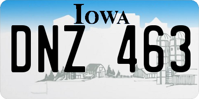 IA license plate DNZ463
