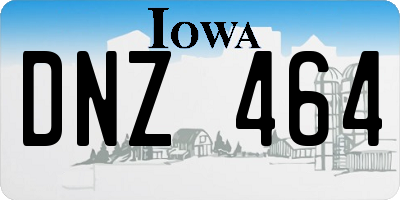 IA license plate DNZ464
