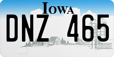 IA license plate DNZ465