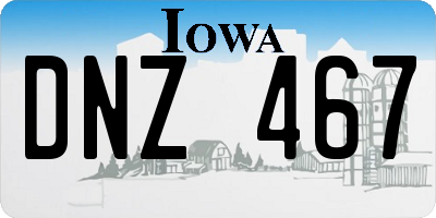 IA license plate DNZ467