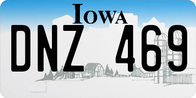IA license plate DNZ469